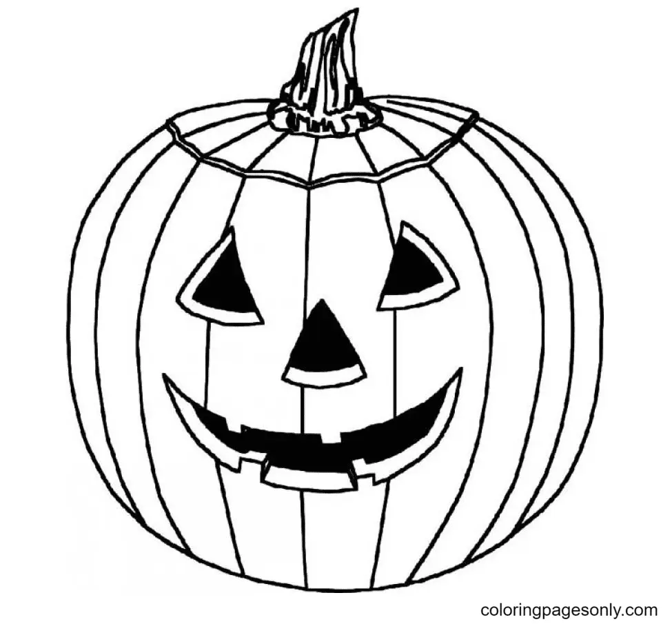 Ausmalbilder Halloween Kürbis 46