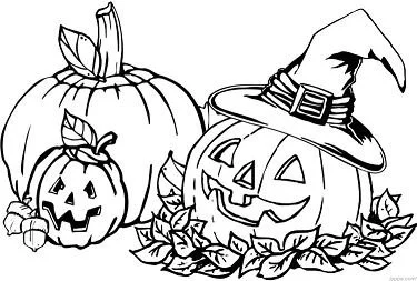 Ausmalbilder Halloween Kürbis 50