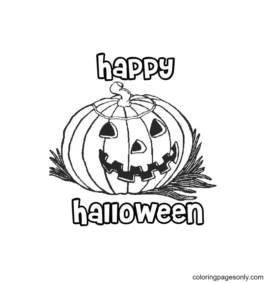 Desenhos de Abobora de Halloween Para Colorir 69