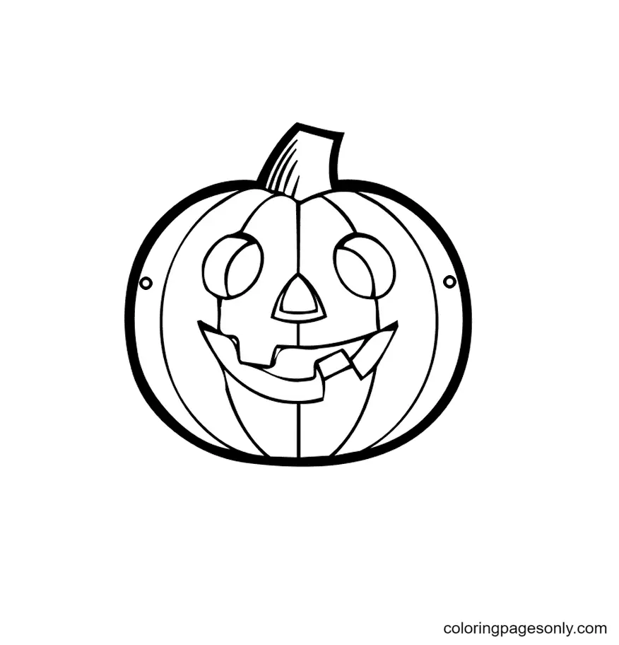 Ausmalbilder Halloween Kürbis 71