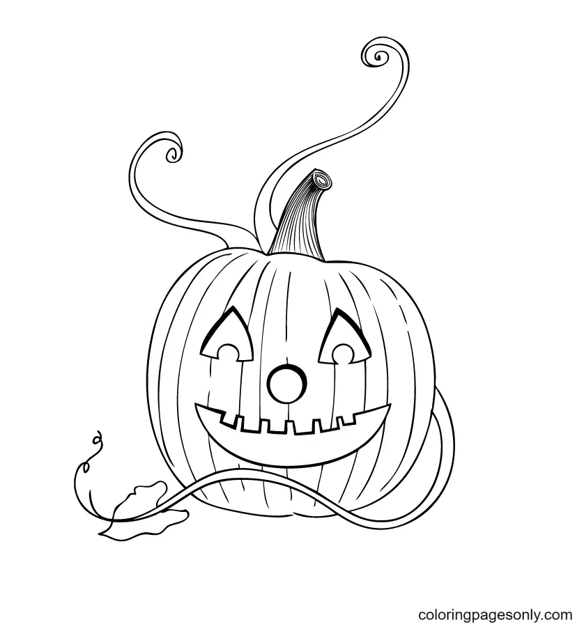 Ausmalbilder Halloween Kürbis 87