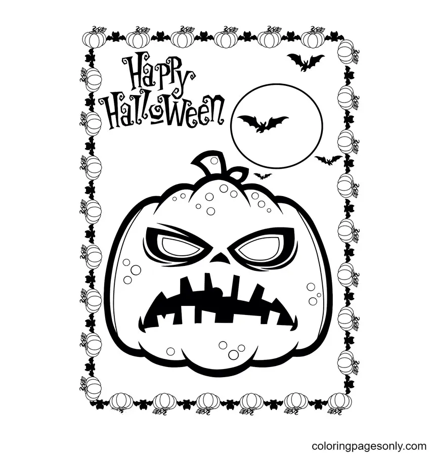 Halloween Pumpkin Coloring Pages 88