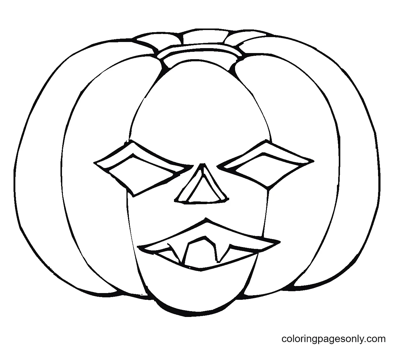 Ausmalbilder Halloween Kürbis 92