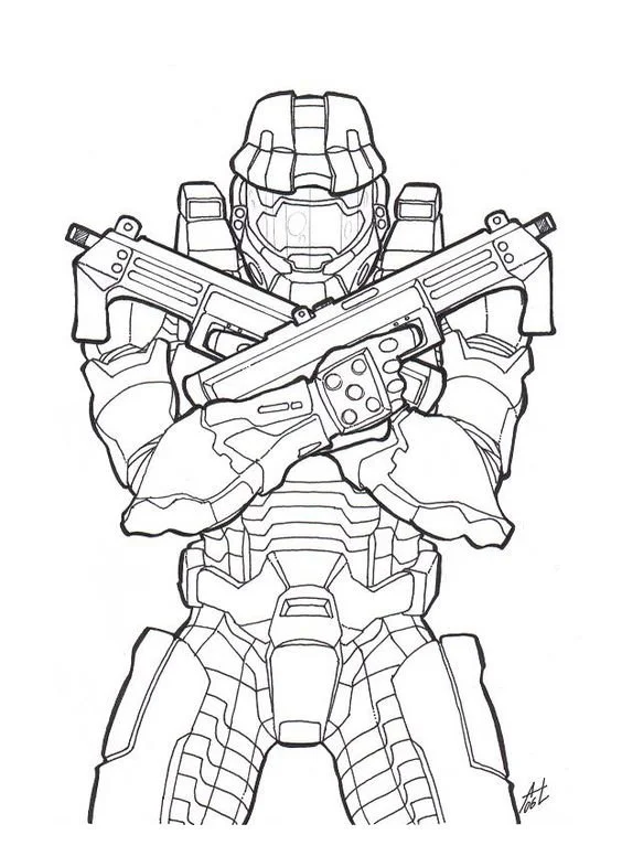 Desenhos de Halo Para Colorir 1