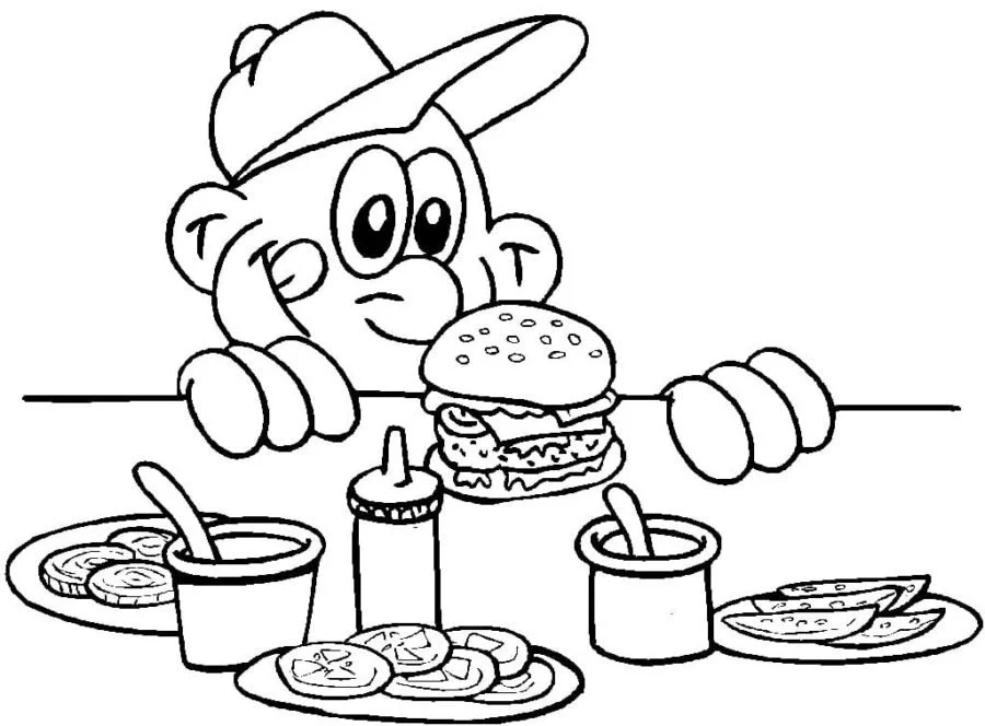 Hamburger Para Colorir 103