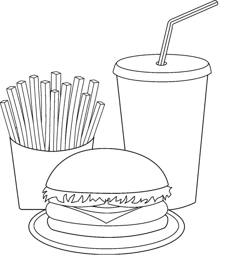 Hamburger Para Colorir 75