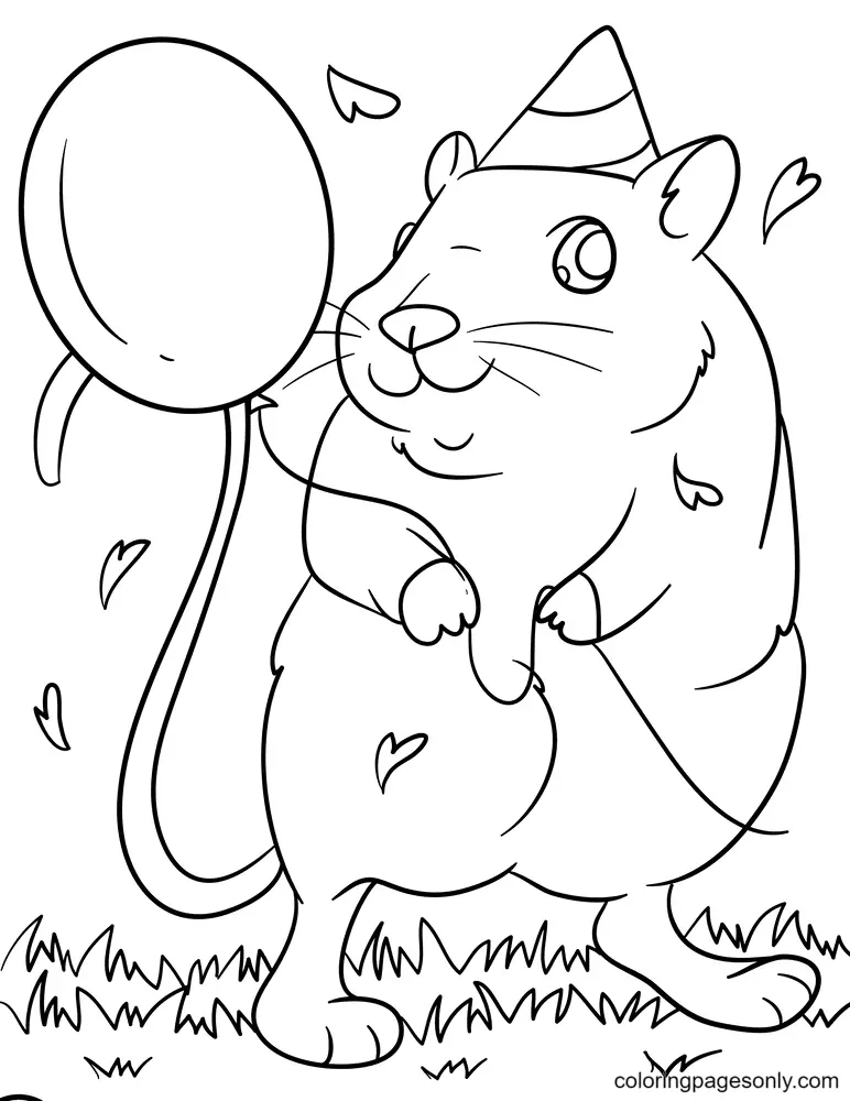 Hamster Coloring Pages 51