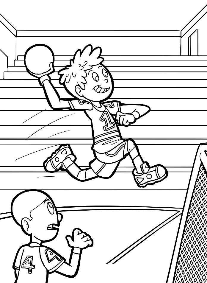 Handball Coloring Pages 12