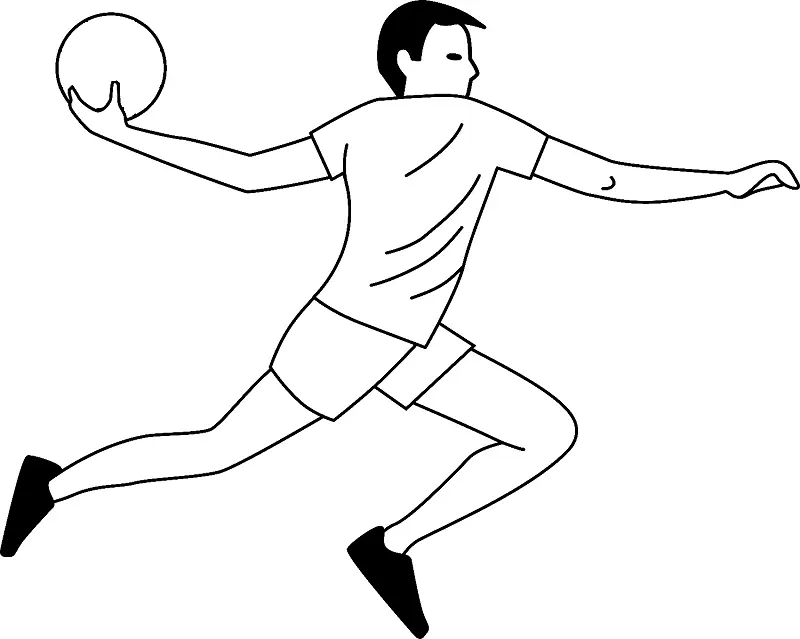 Handball Coloring Pages