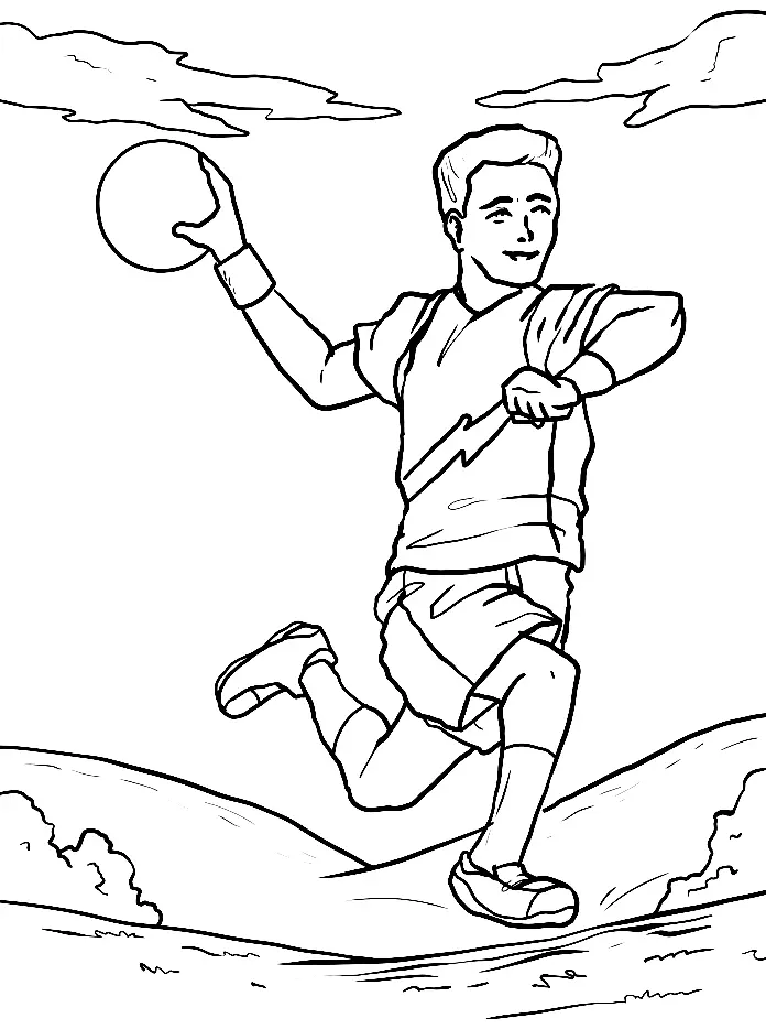Handball Coloring Pages 4