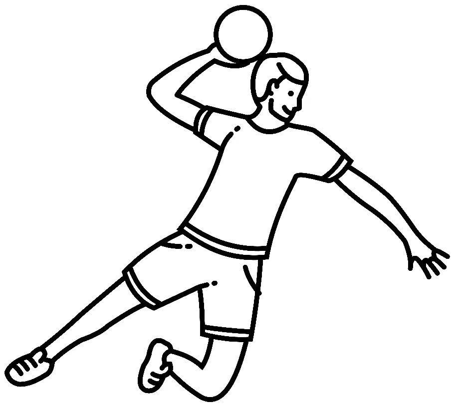 Handball Coloring Pages 8