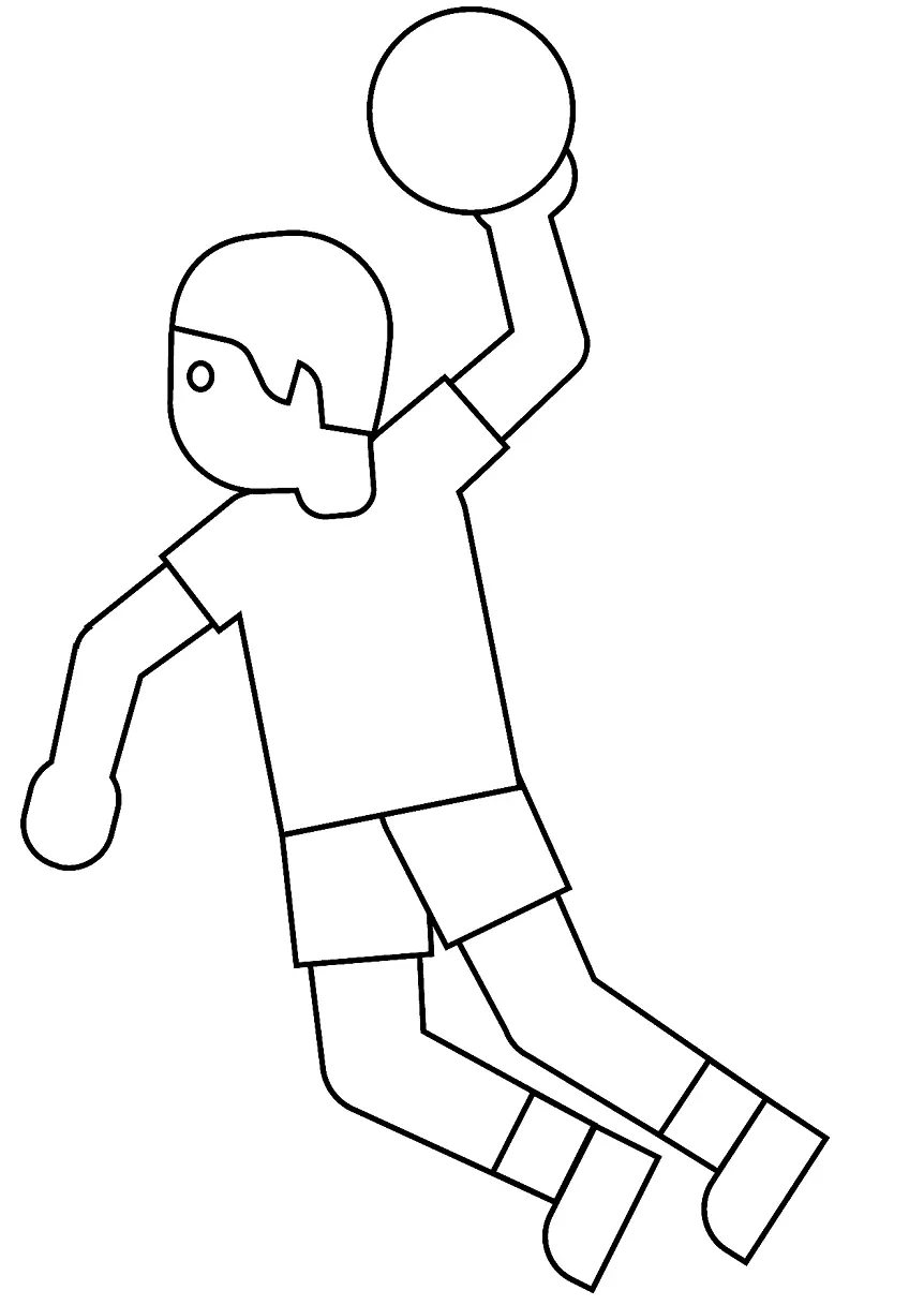Handball Coloring Pages 9