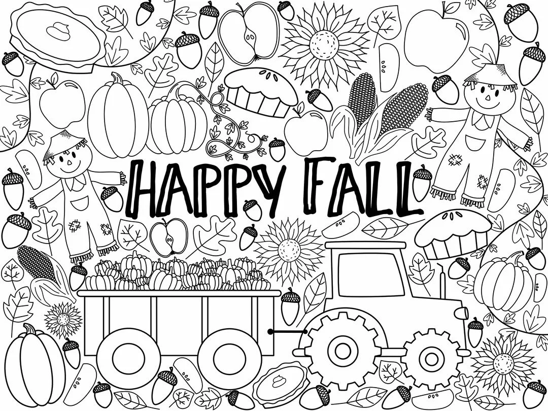 Happy Fall Coloring Pages 16