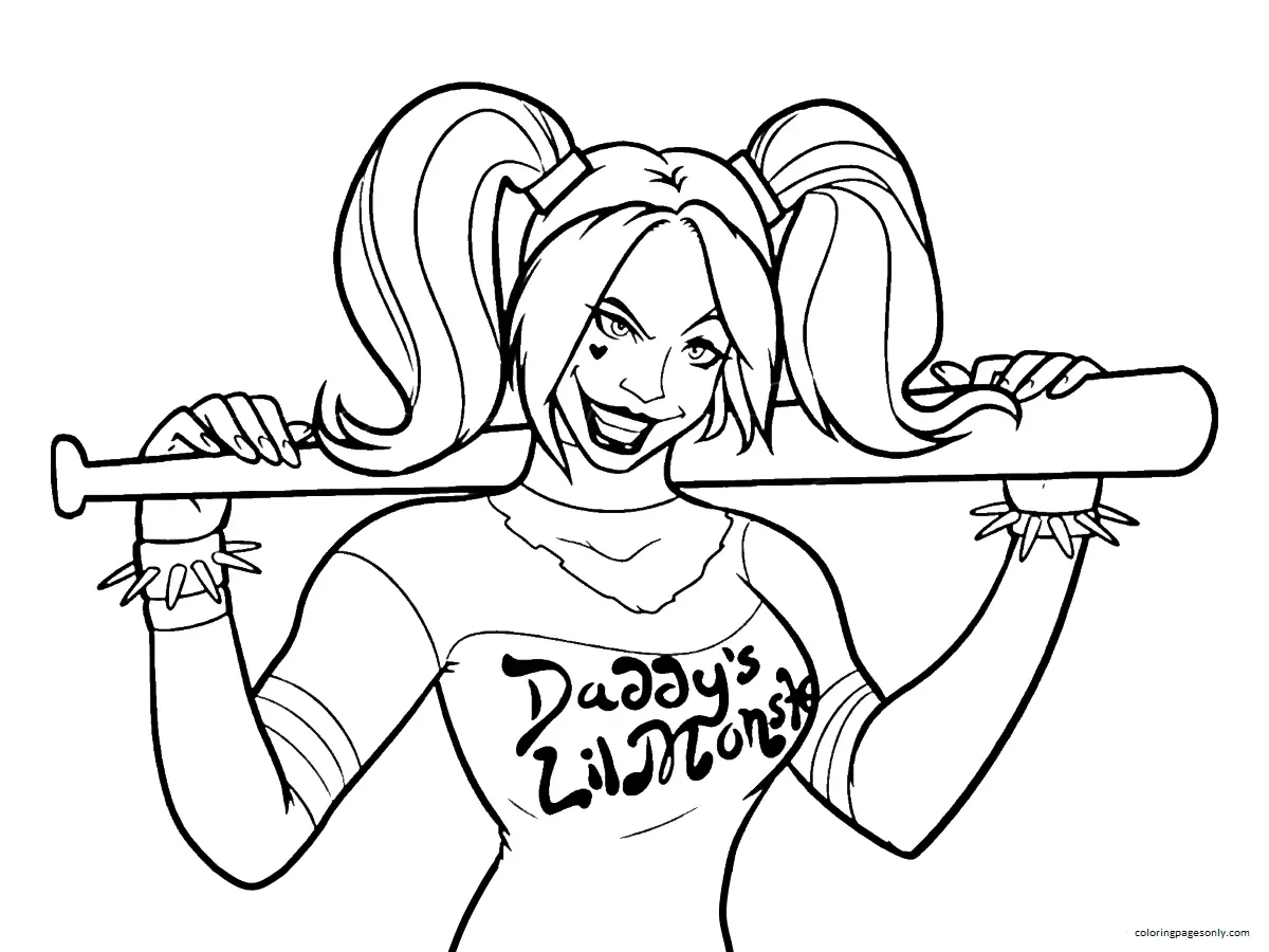 Harley Quinn Coloring Pages 4