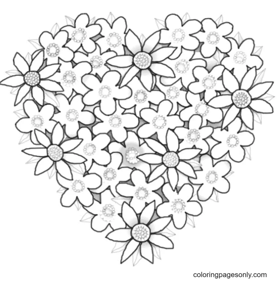 Corazones Para Colorear 16