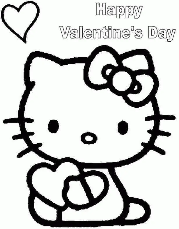 Hello Kitty Valentine Coloring Pages 9