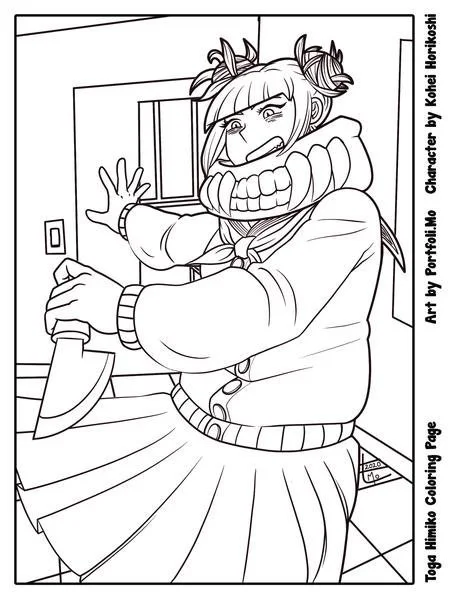 Himiko Toga Para Colorear 2