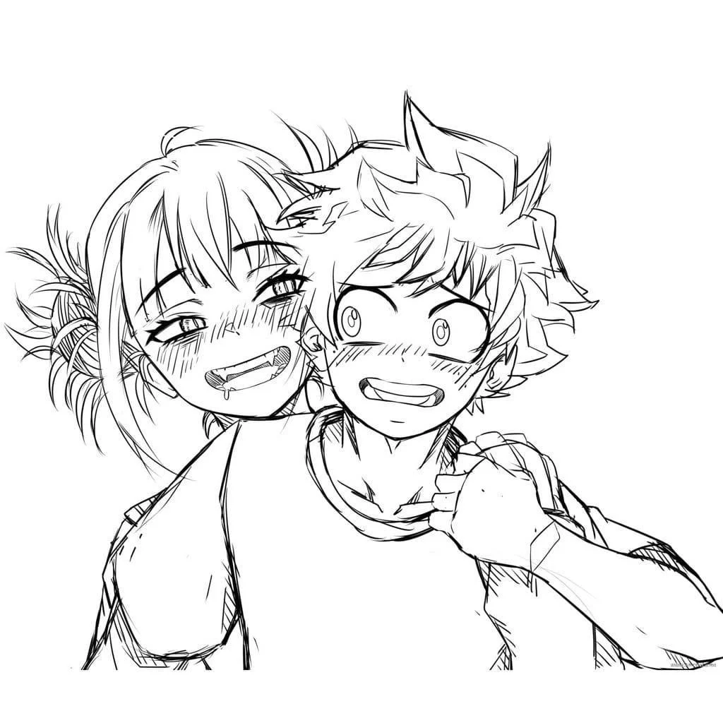 Himiko Toga Coloring Pages 32