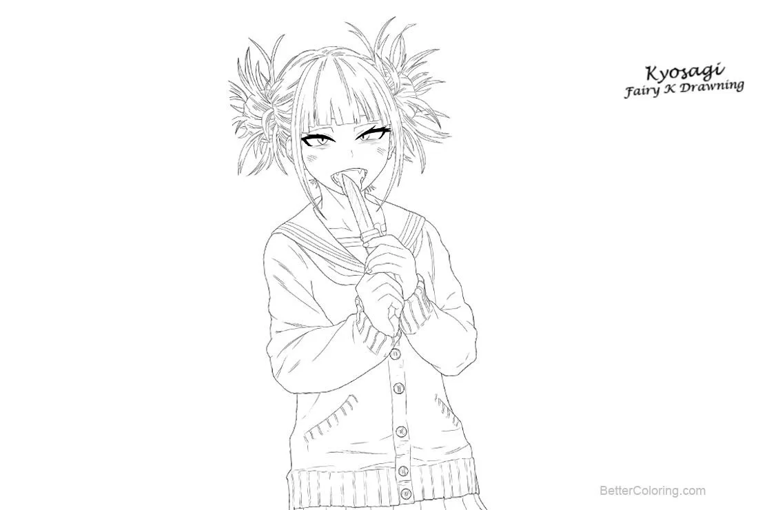 Himiko Toga Coloring Pages 5