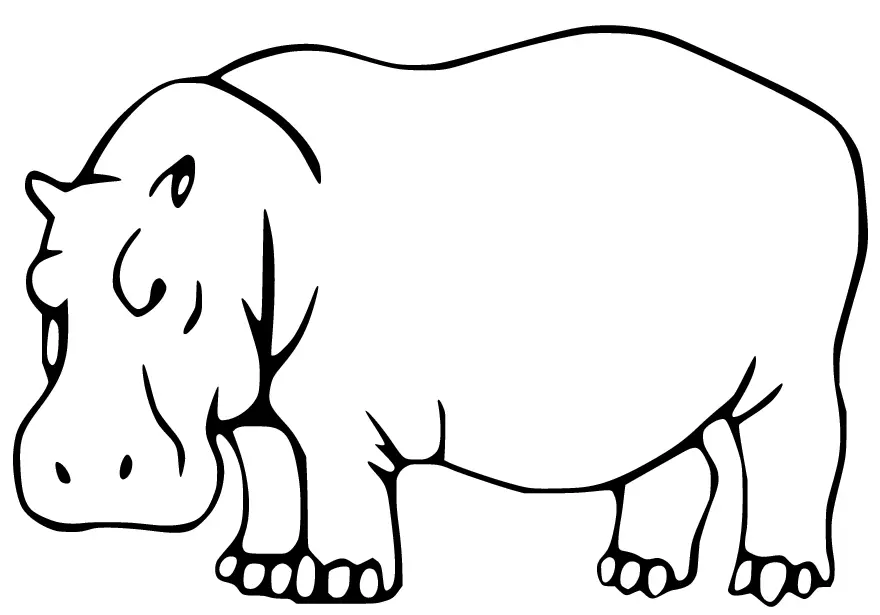 Hippo Coloring Pages 11