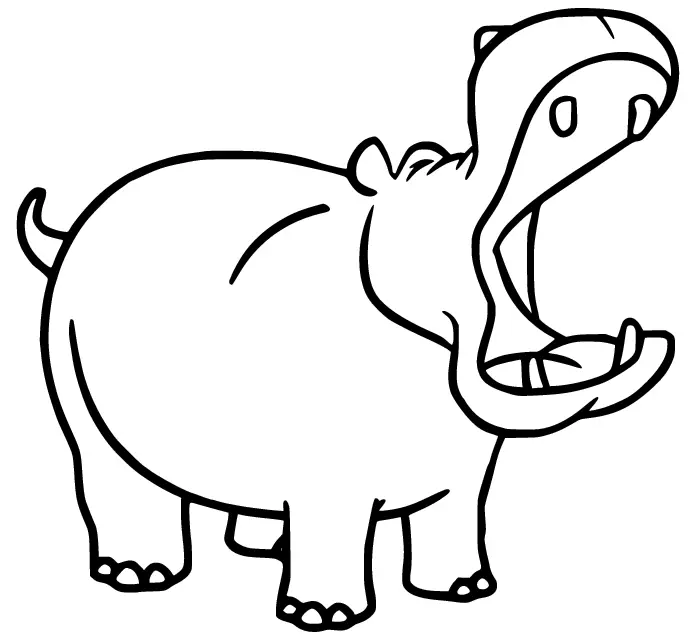 Desenhos de Hipopotamo Para Colorir 25