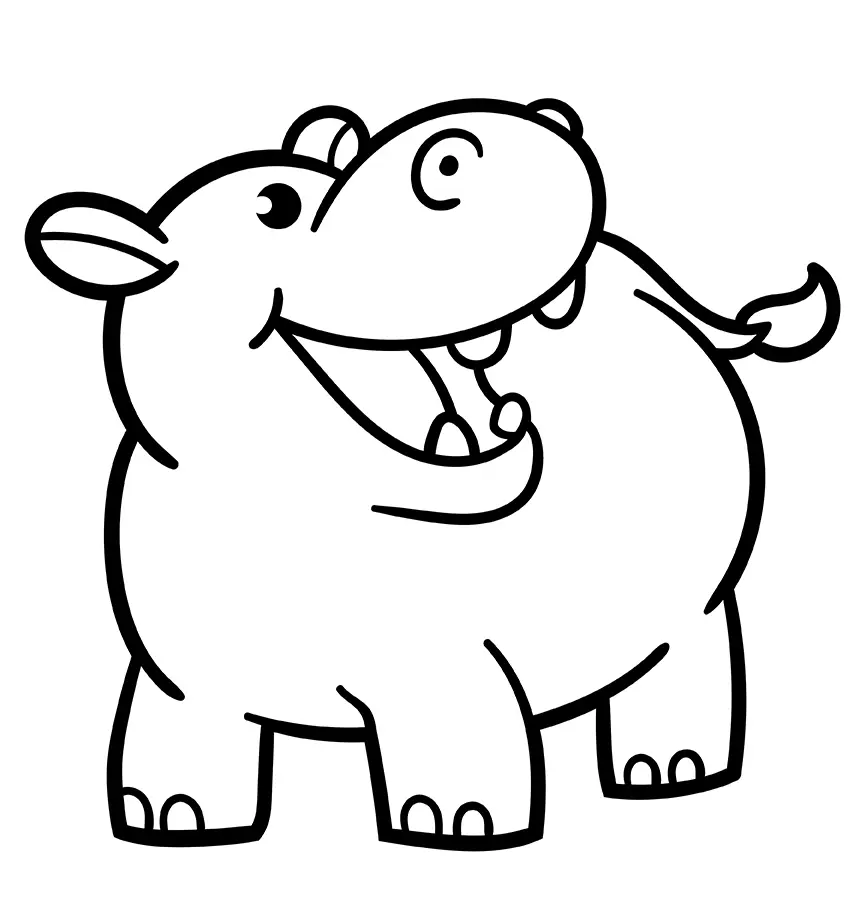 Hipopotamos Para Colorear 30