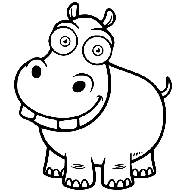 Hipopotamos Para Colorear 43