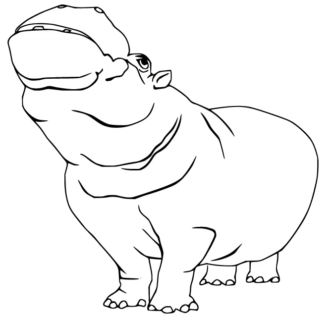 Hippo Coloring Pages 54