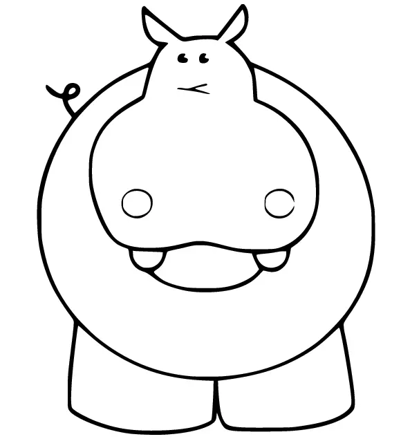 Desenhos de Hipopotamo Para Colorir 57