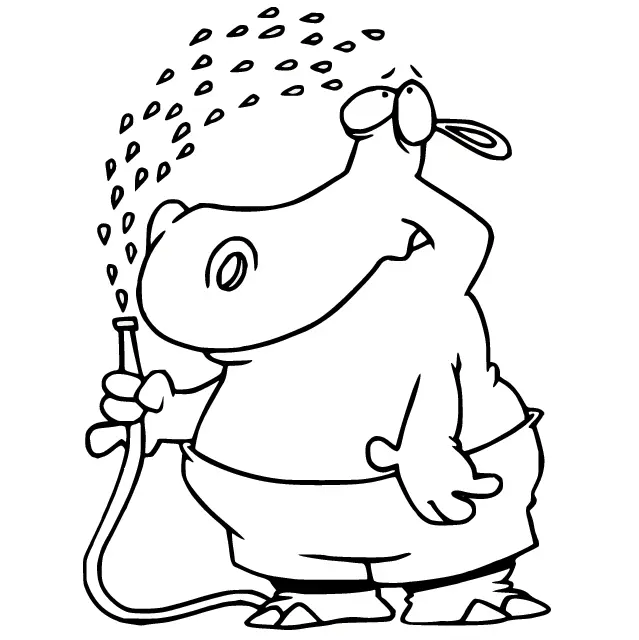 Desenhos de Hipopotamo Para Colorir 68