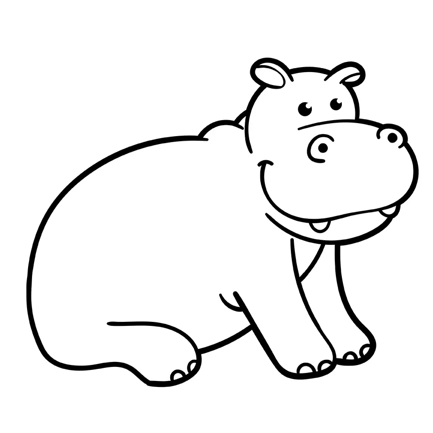 Hipopotamos Para Colorear 7