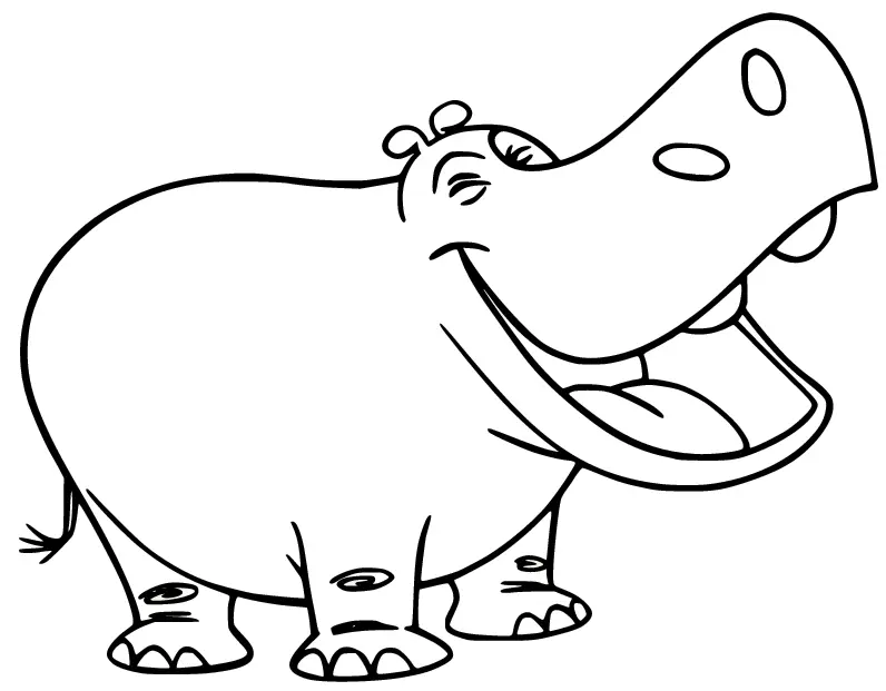 Hippo Coloring Pages 73
