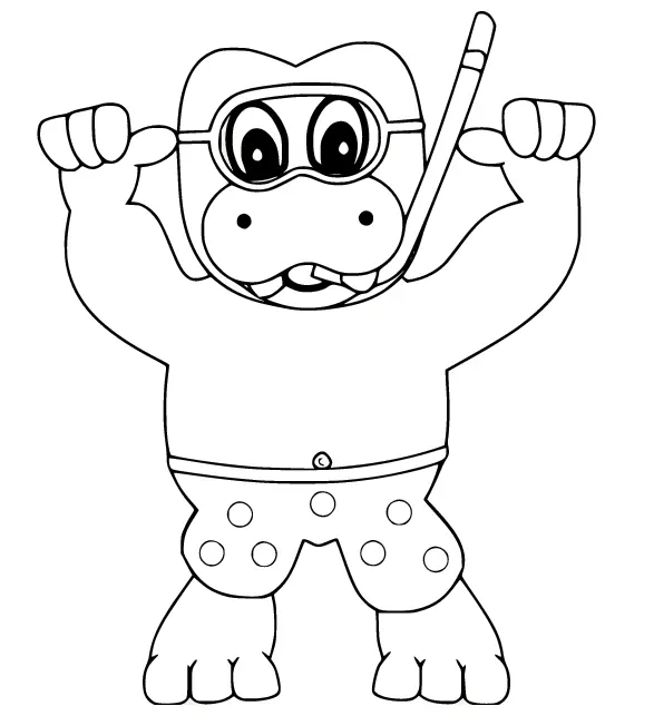 Desenhos de Hipopotamo Para Colorir 79