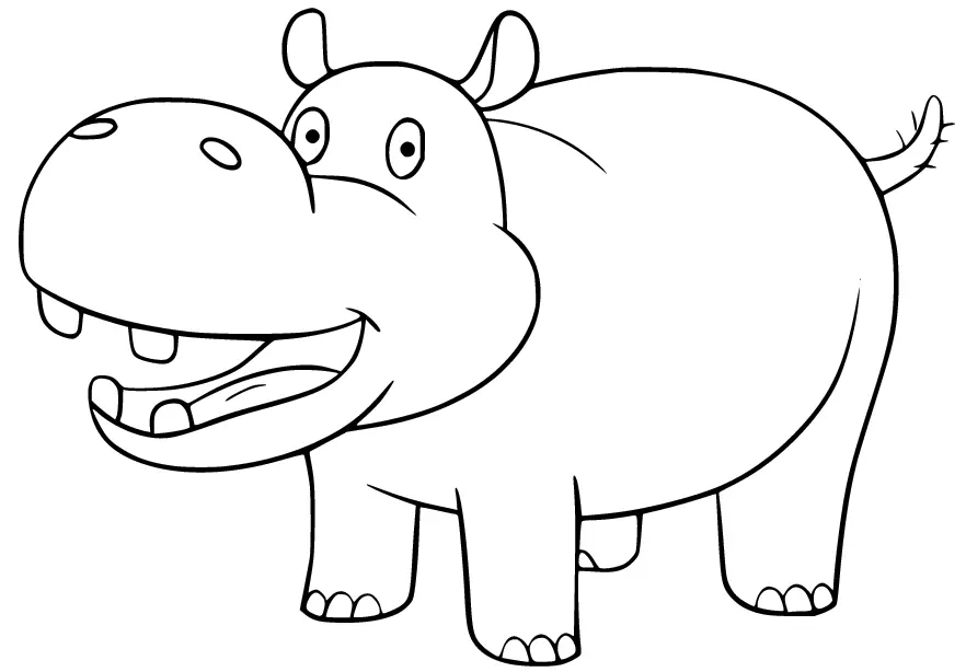 Hippo Coloring Pages 9