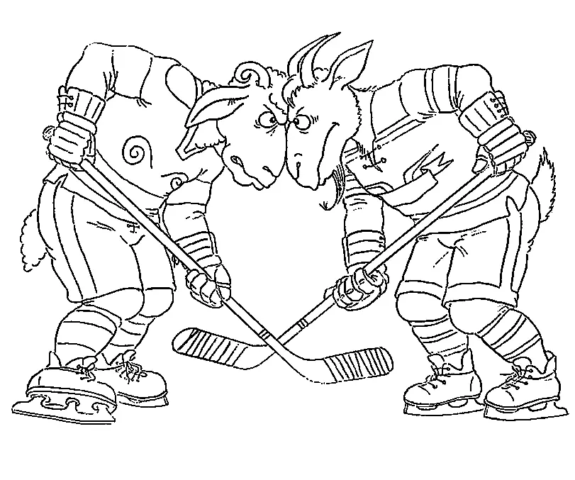 Desenhos de Hoquei Para Colorir 22