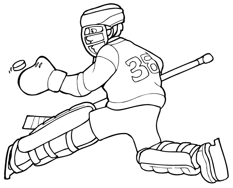Desenhos de Hoquei Para Colorir 28