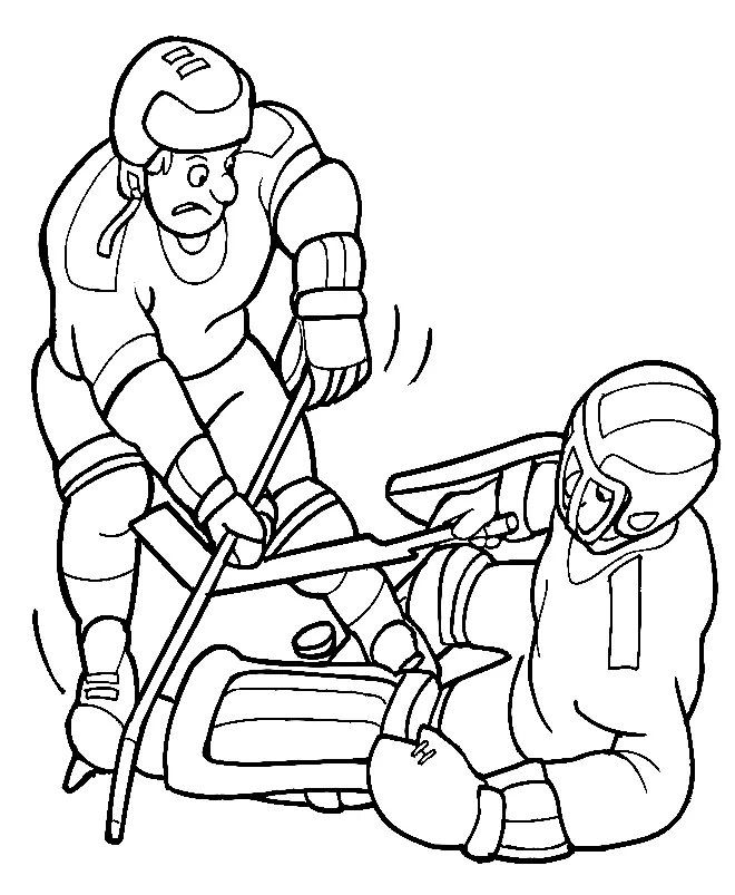 Desenhos de Hoquei Para Colorir 34