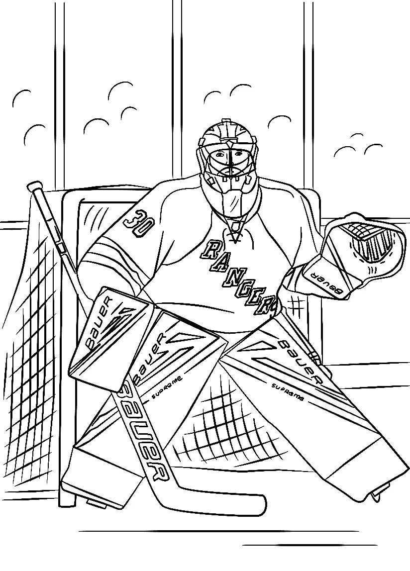 Desenhos de Hoquei Para Colorir 9