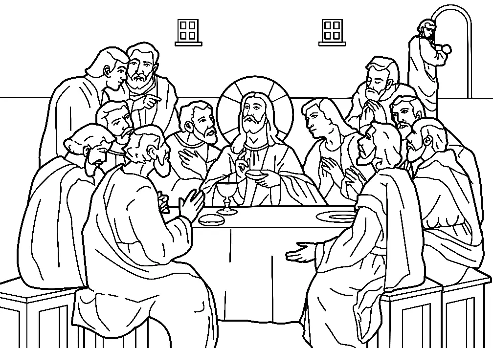 Desenhos de Quinta-Feira Santa Para Colorir 4