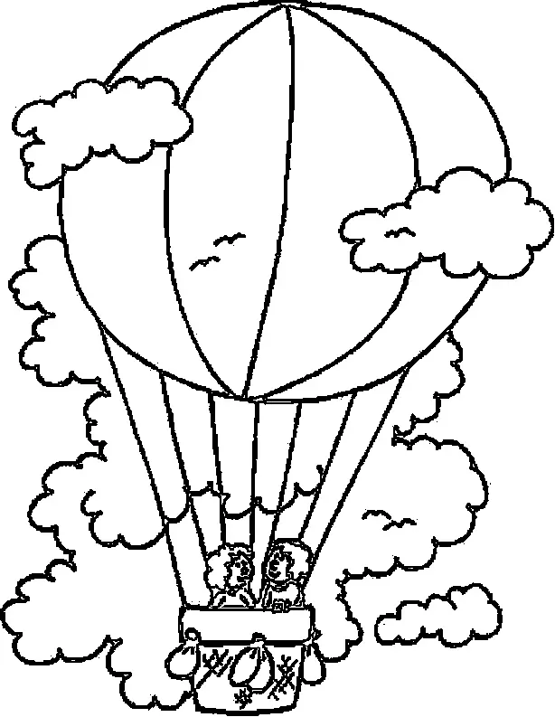 Desenhos de Baloes de Ar Quente Para Colorir 39