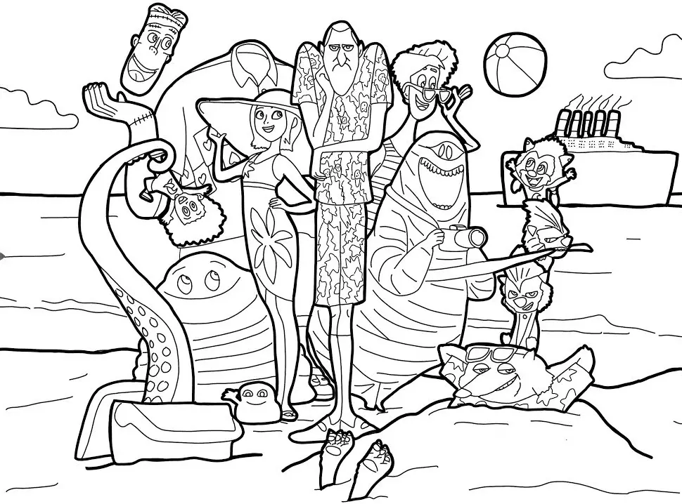 Hotel Transylvania Coloring Pages 2