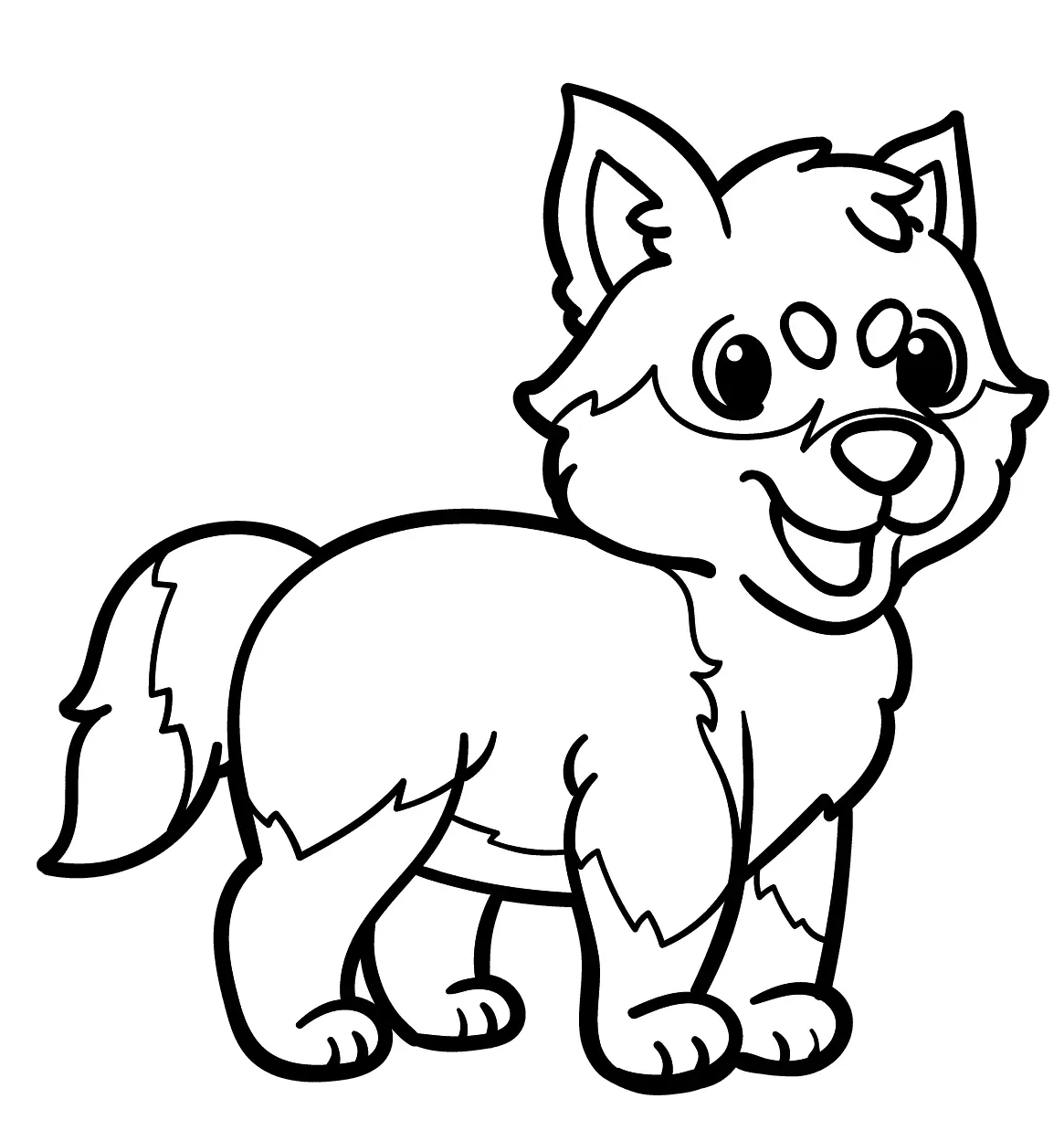 Desenhos de Husky Para Colorir 14