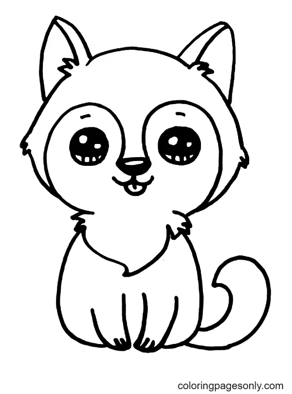 Desenhos de Husky Para Colorir 9