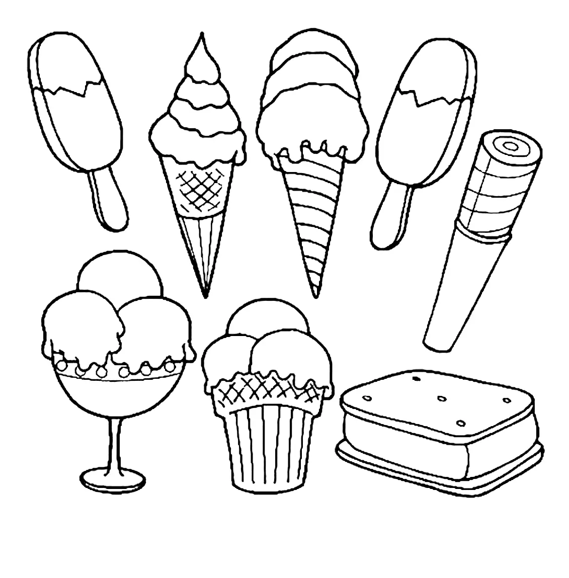 Ice Cream Coloring Pages 8