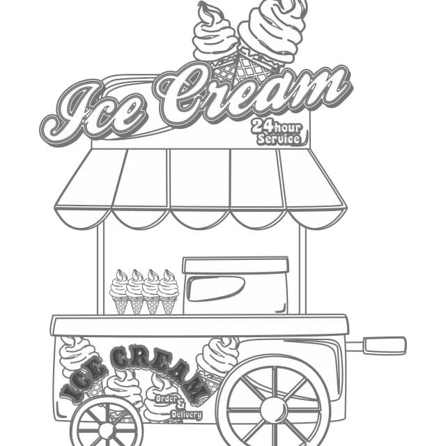 Eiswagen Ausmalbilder 17