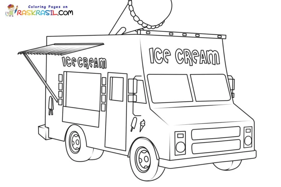 Ice Cream Truck Coloring Pages 2