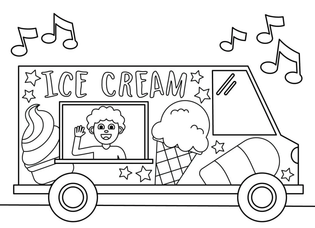 Ice Cream Truck Coloring Pages 35