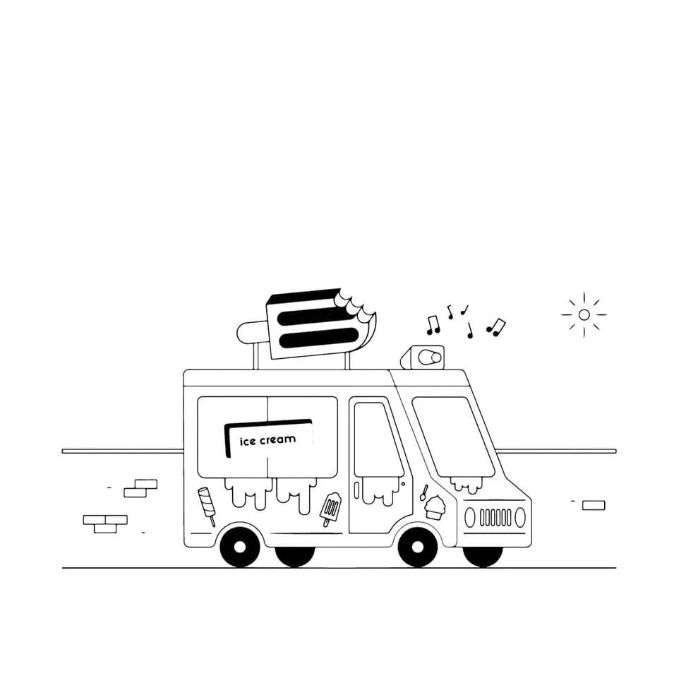 Eiswagen Ausmalbilder 47