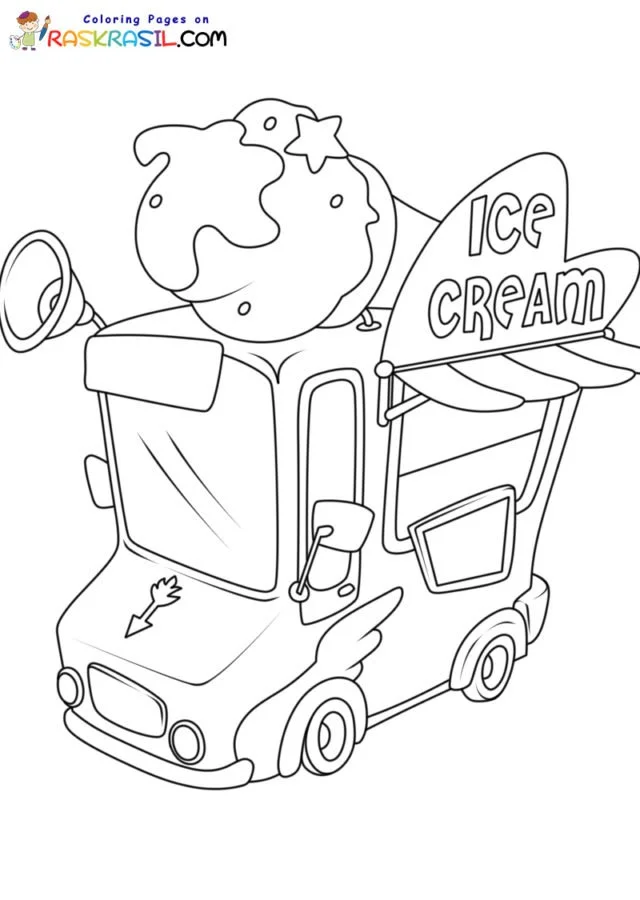 Eiswagen Ausmalbilder 5