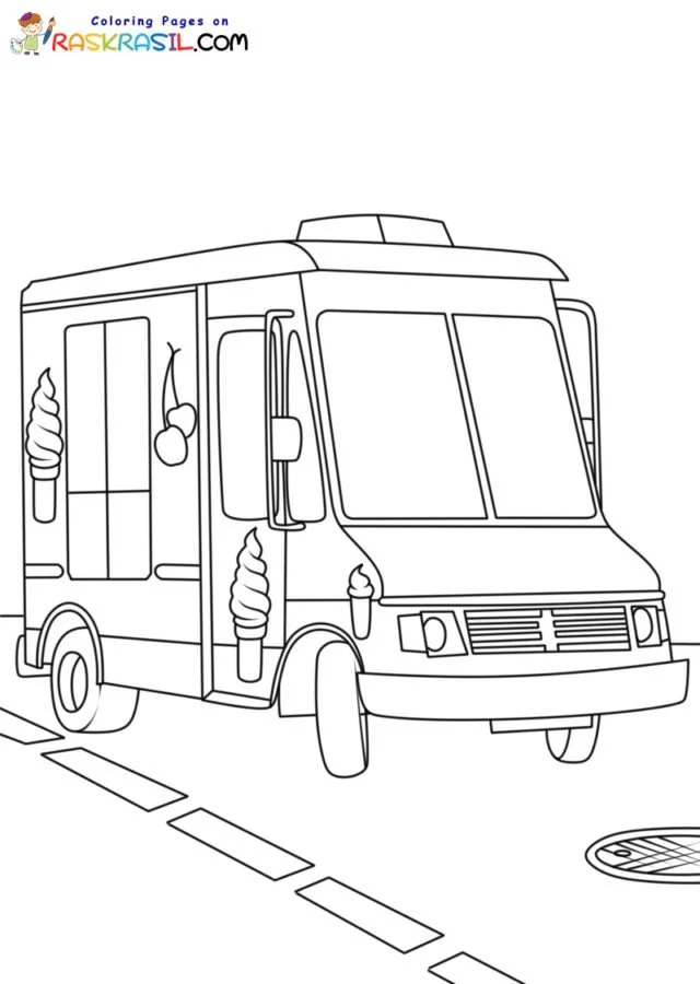 Eiswagen Ausmalbilder 56